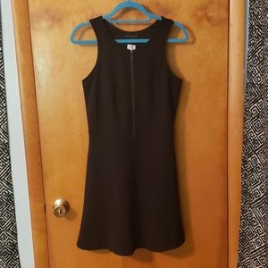 Sanctuary zip front textured dropped waist dress L